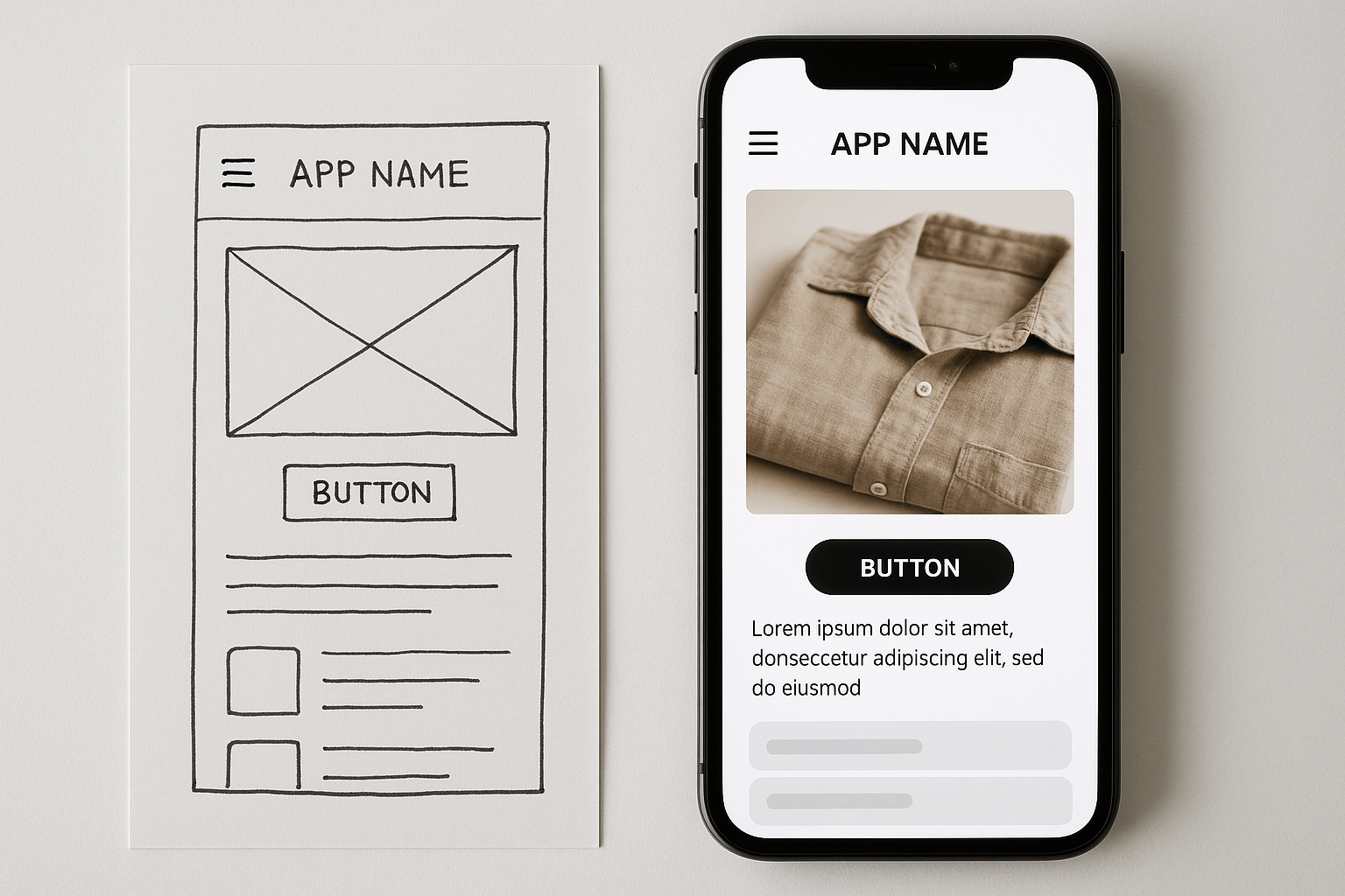 AI that generates UI from napkin sketches